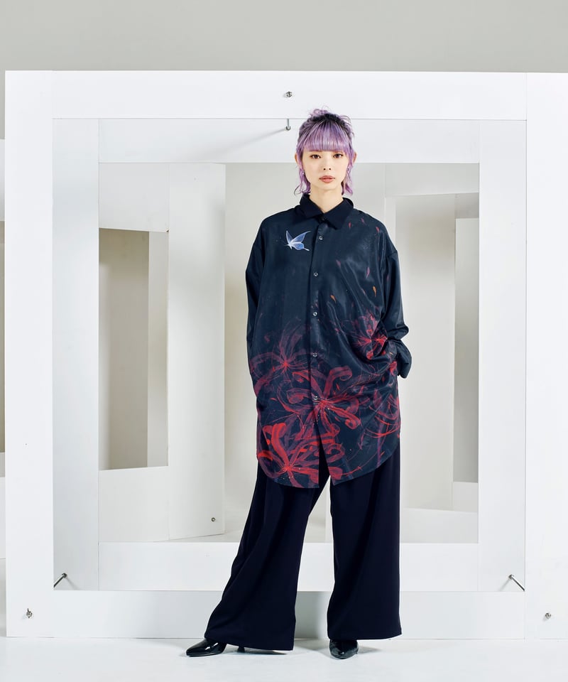 彼岸花 long shirt [Archive dead stock] | 0658