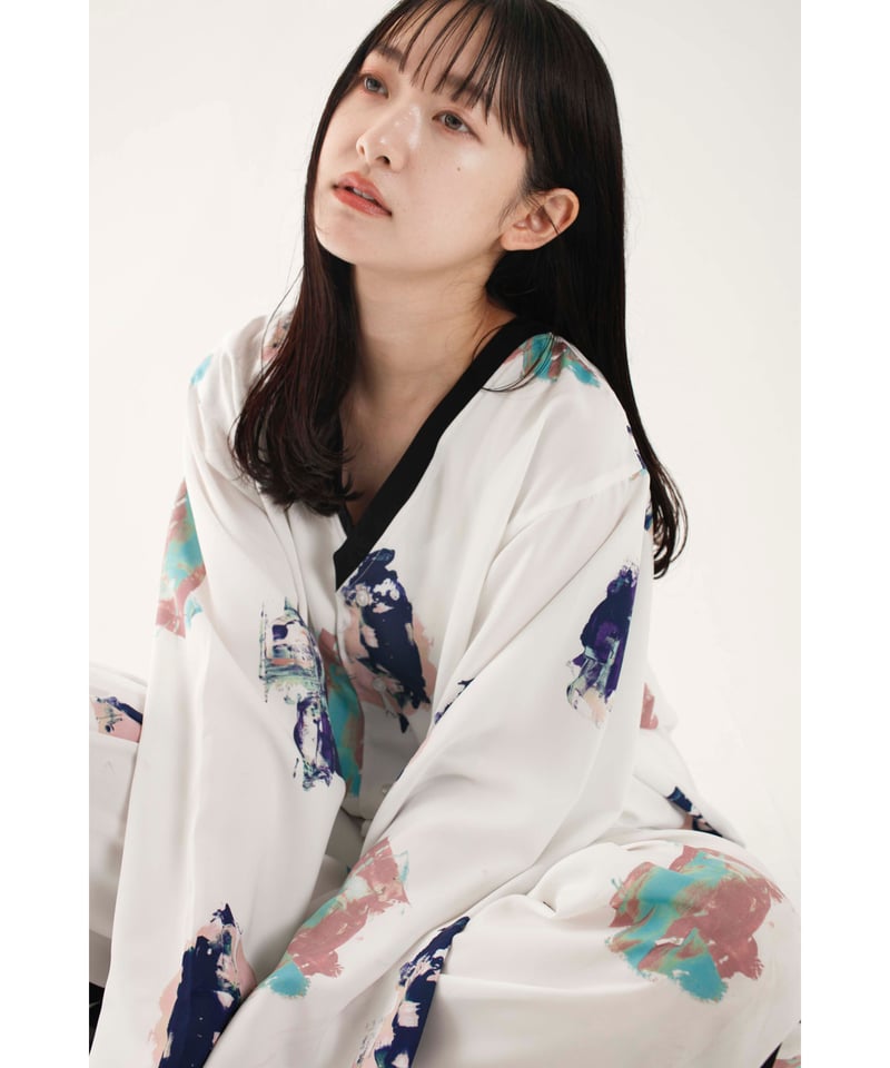 パラノイア】No collar shirts / White | 0658