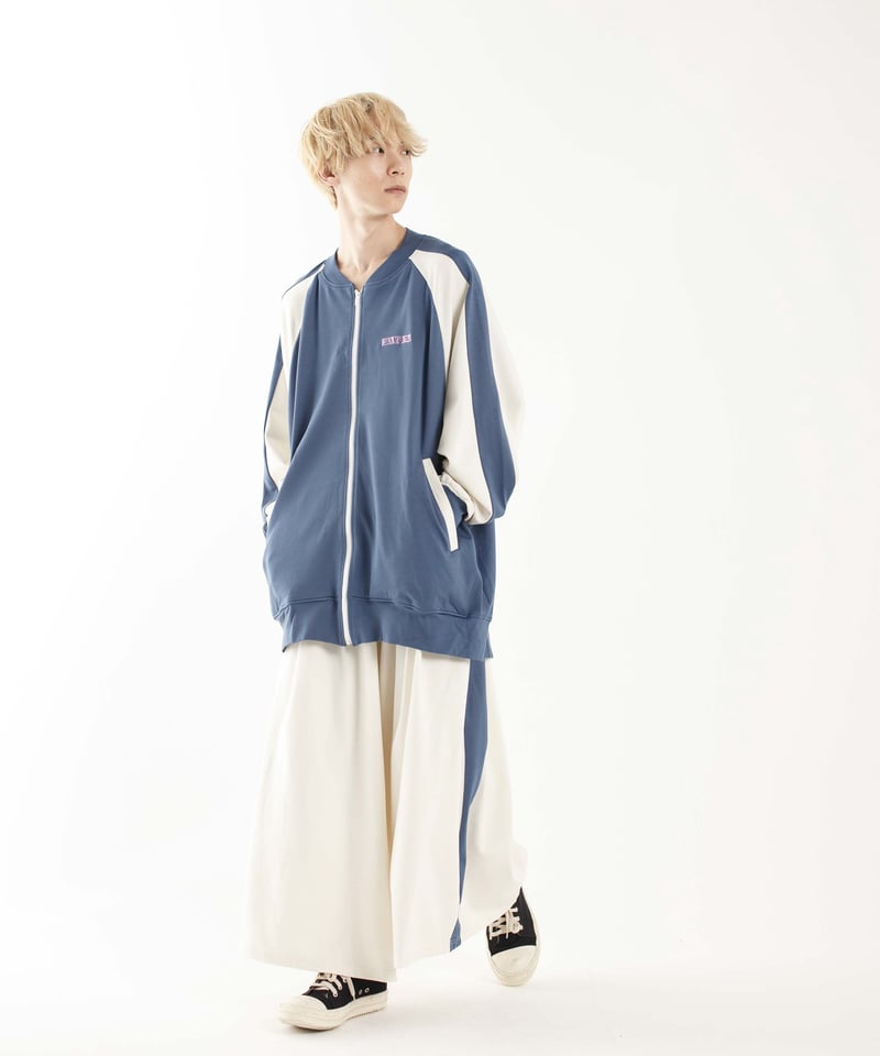 FANTASY】Jersey hakama pants / White & Blue | 0658