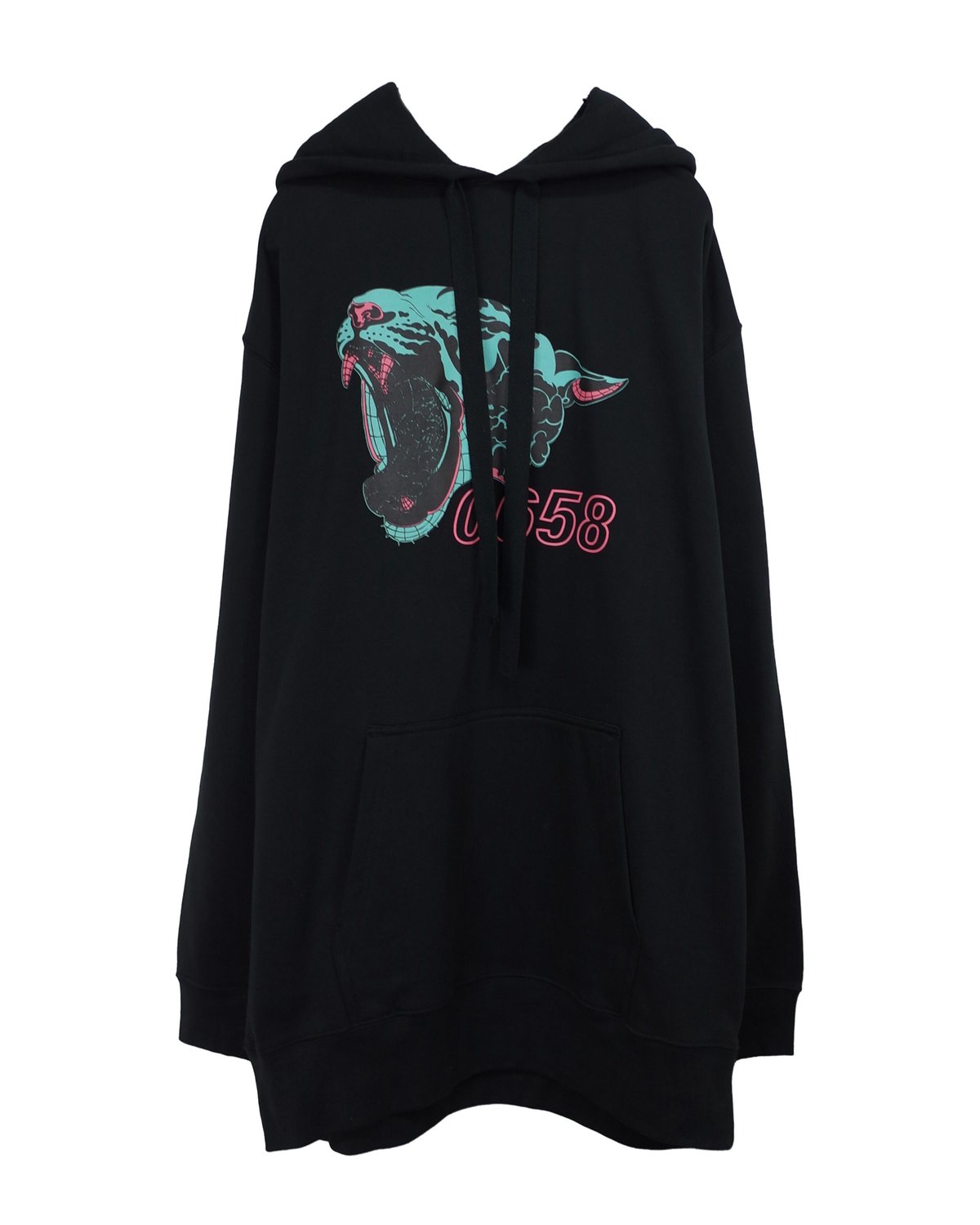 3D-Tiger BiG hoodie / Black [ゼロロク]