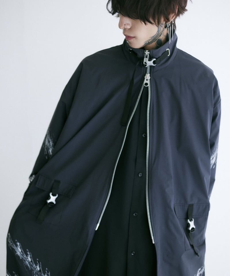 Chrome spine ] long coat | 0658