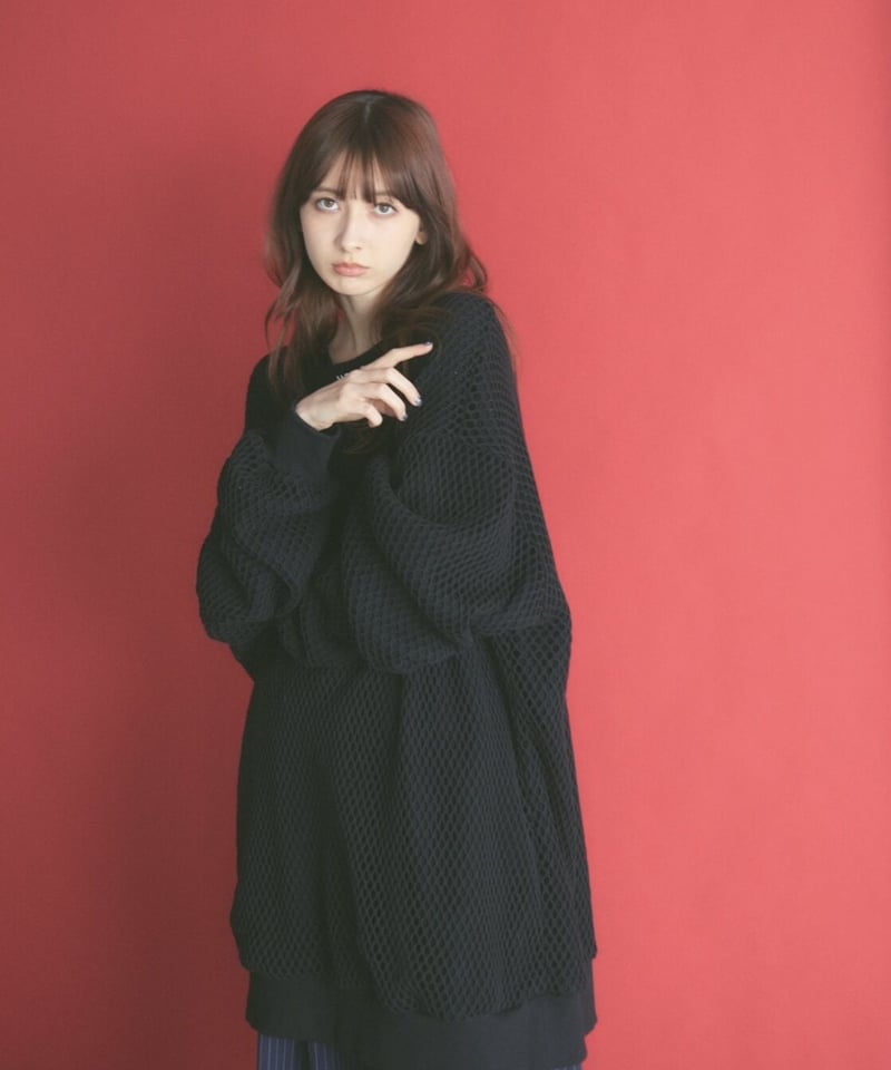 No.13 mesh layered thermal knit / 3color | 0658