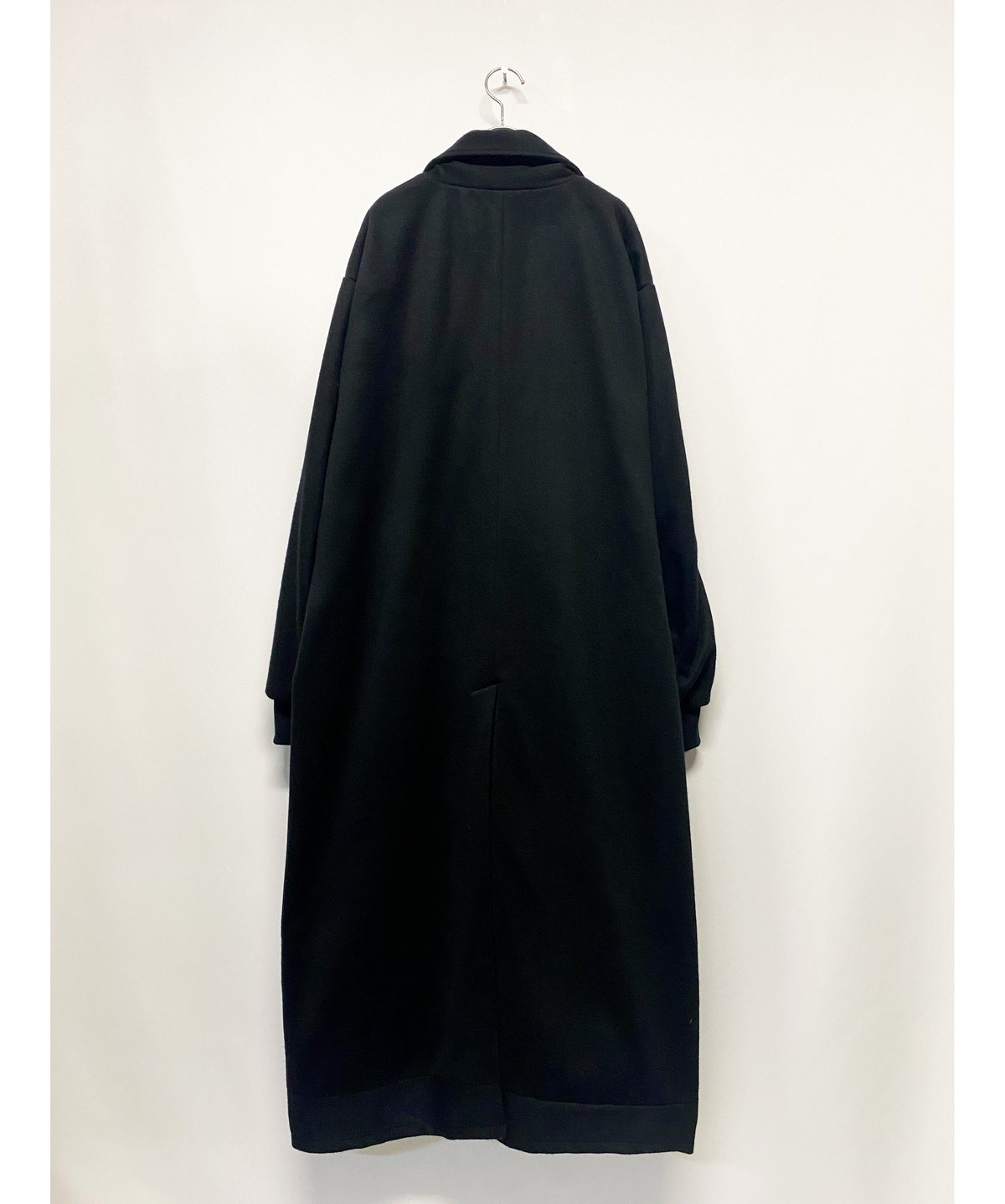 Black melton double coat | 0658 Black melton double coat | 0658
