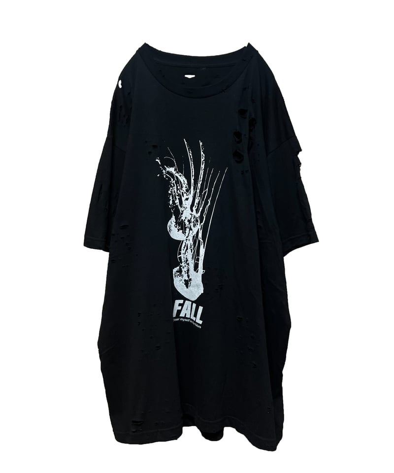 GRUNGED]Fall extra over size T-shirt | 0658