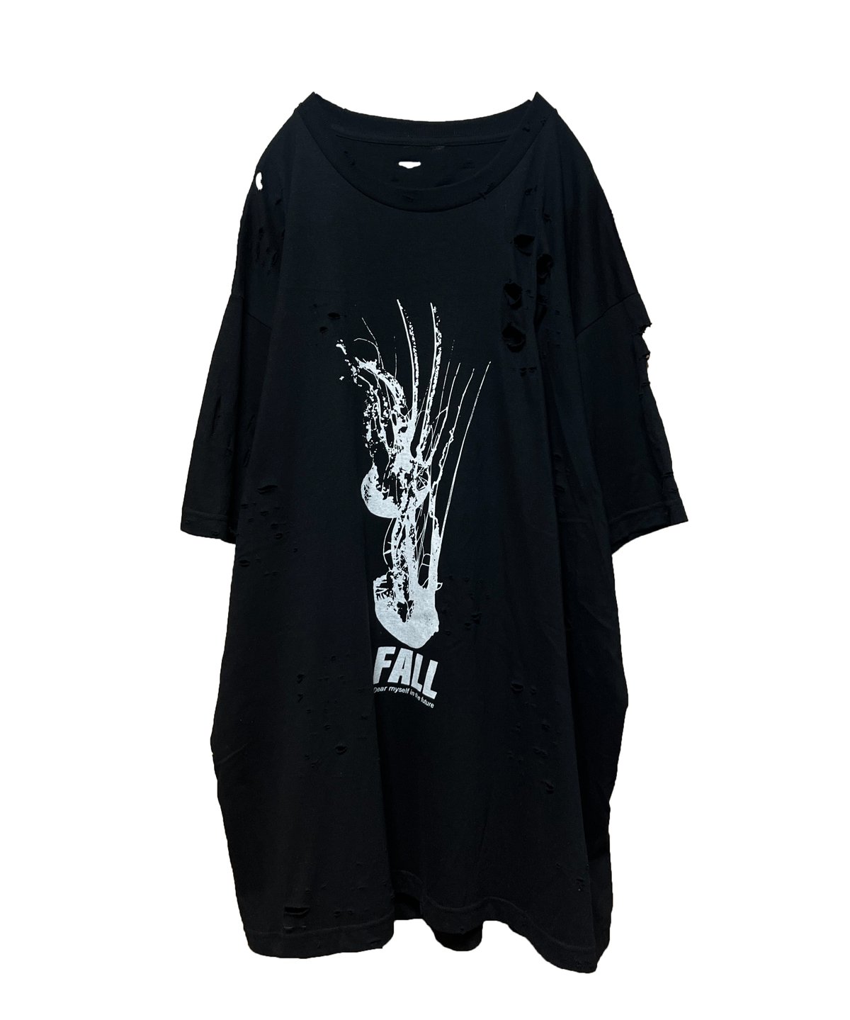 GRUNGED]Fall extra over size T-shirt | 0658