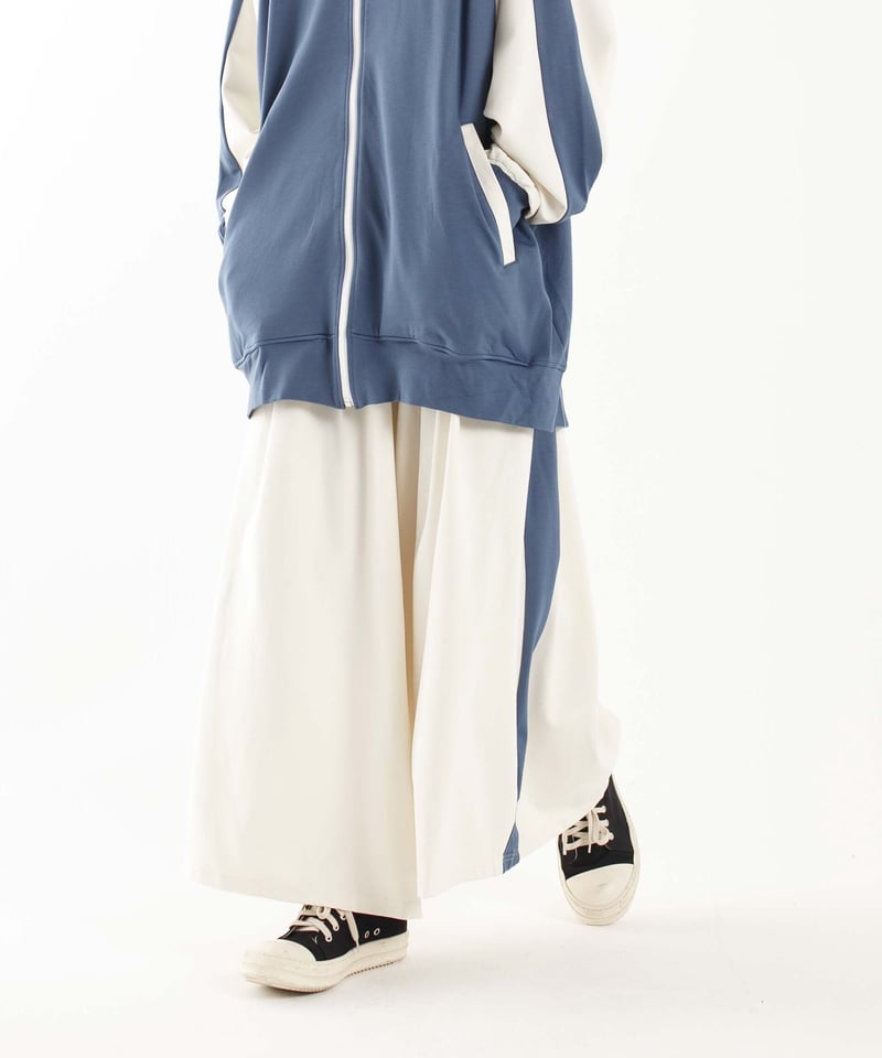 FANTASY】Jersey hakama pants / White & Blue | 0658