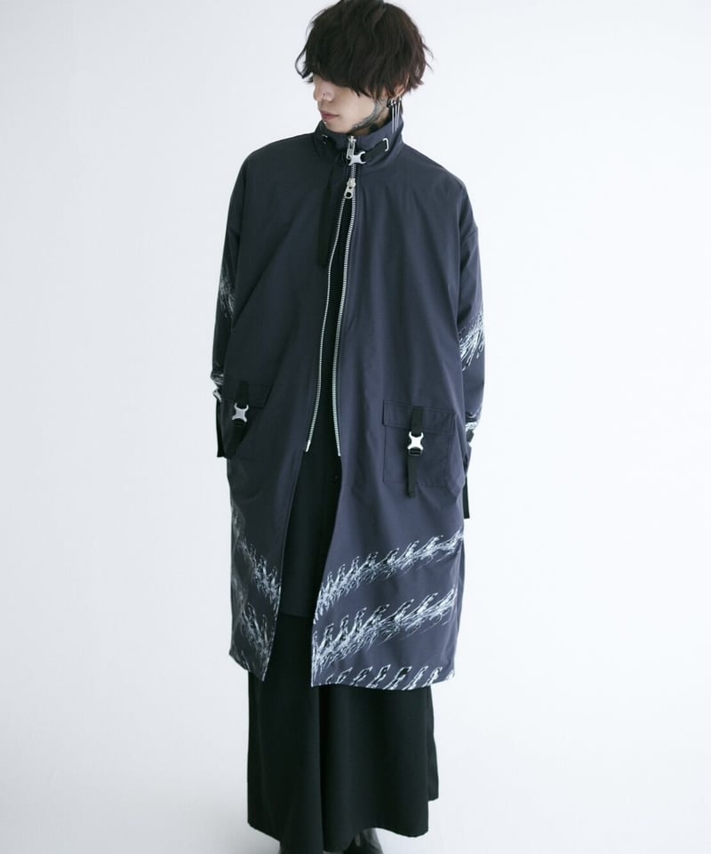 Chrome spine ] long coat | 0658