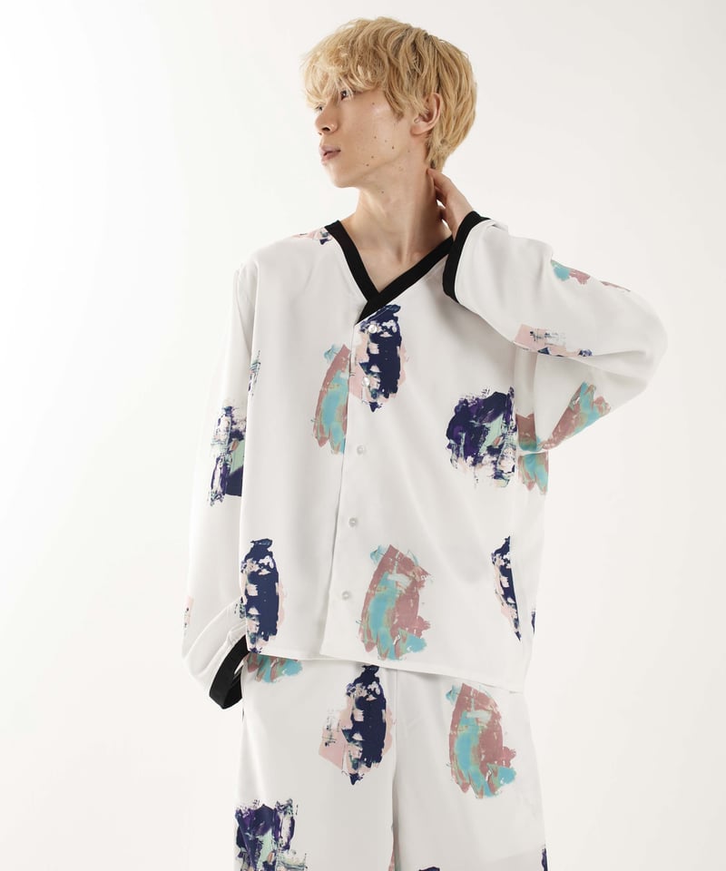 パラノイア】No collar shirts / White | 0658