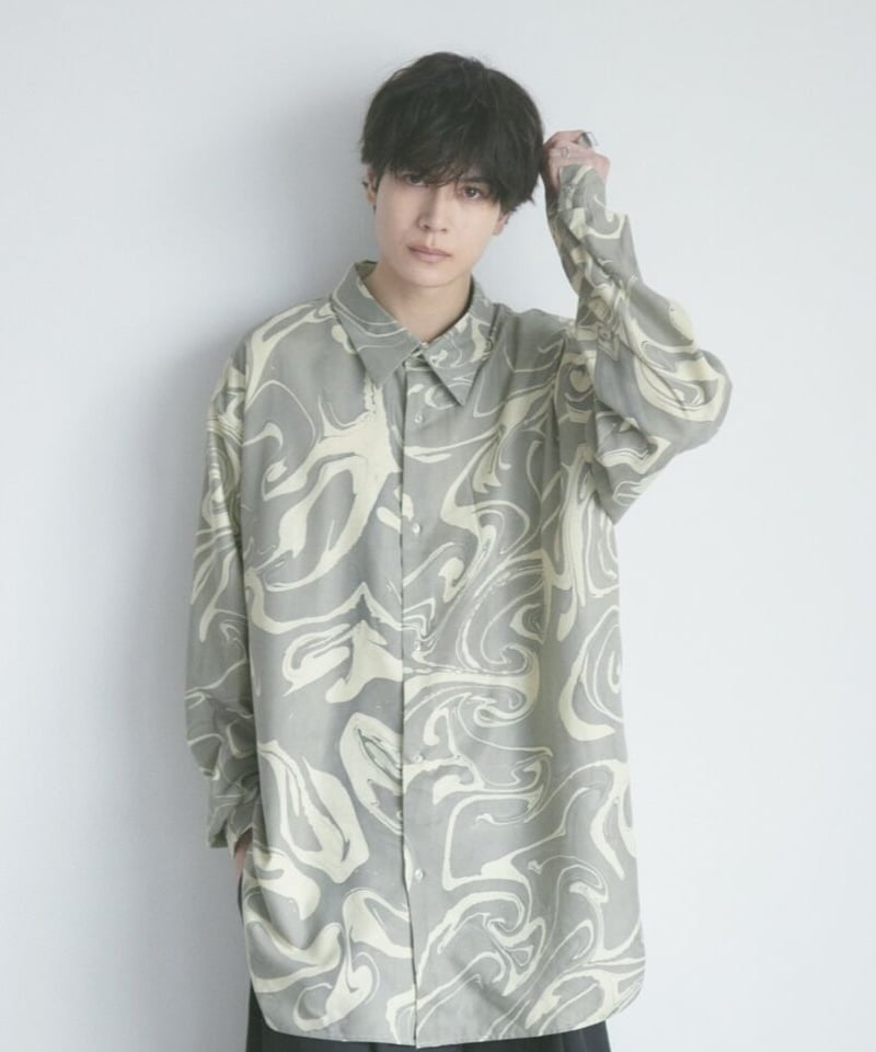 染Dullness marble shirt | 0658 