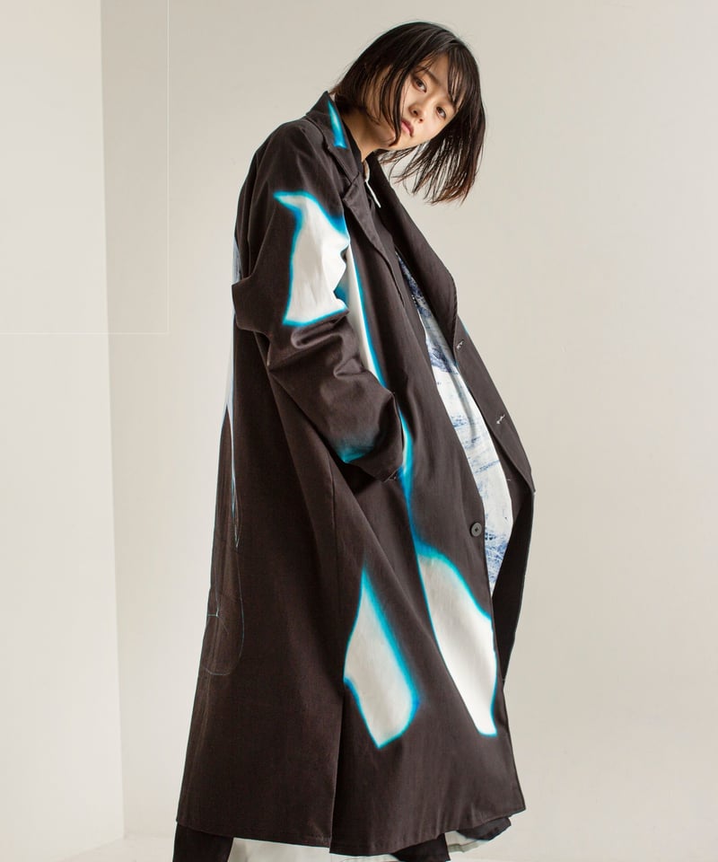 Hyouri no art coat / Black[SAMPLE SALE] | 0658