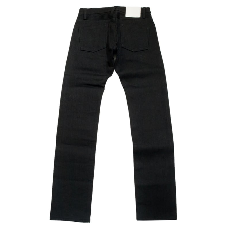 Basic Straight Jeans - Black x Black - | somet