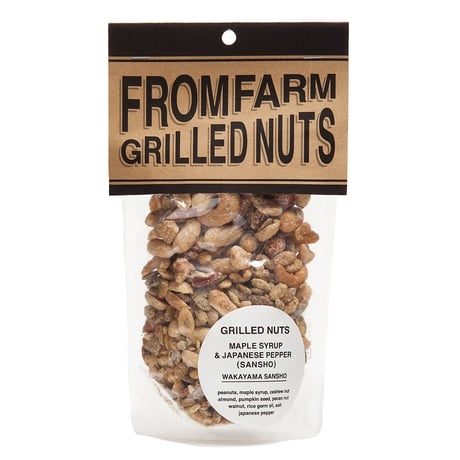 GRILLED NUTS ( ミックスナッツ )  - MAPLE SYRUP & JAPANESE PEPPER ( メイプルシロップ&山椒 ) 180g