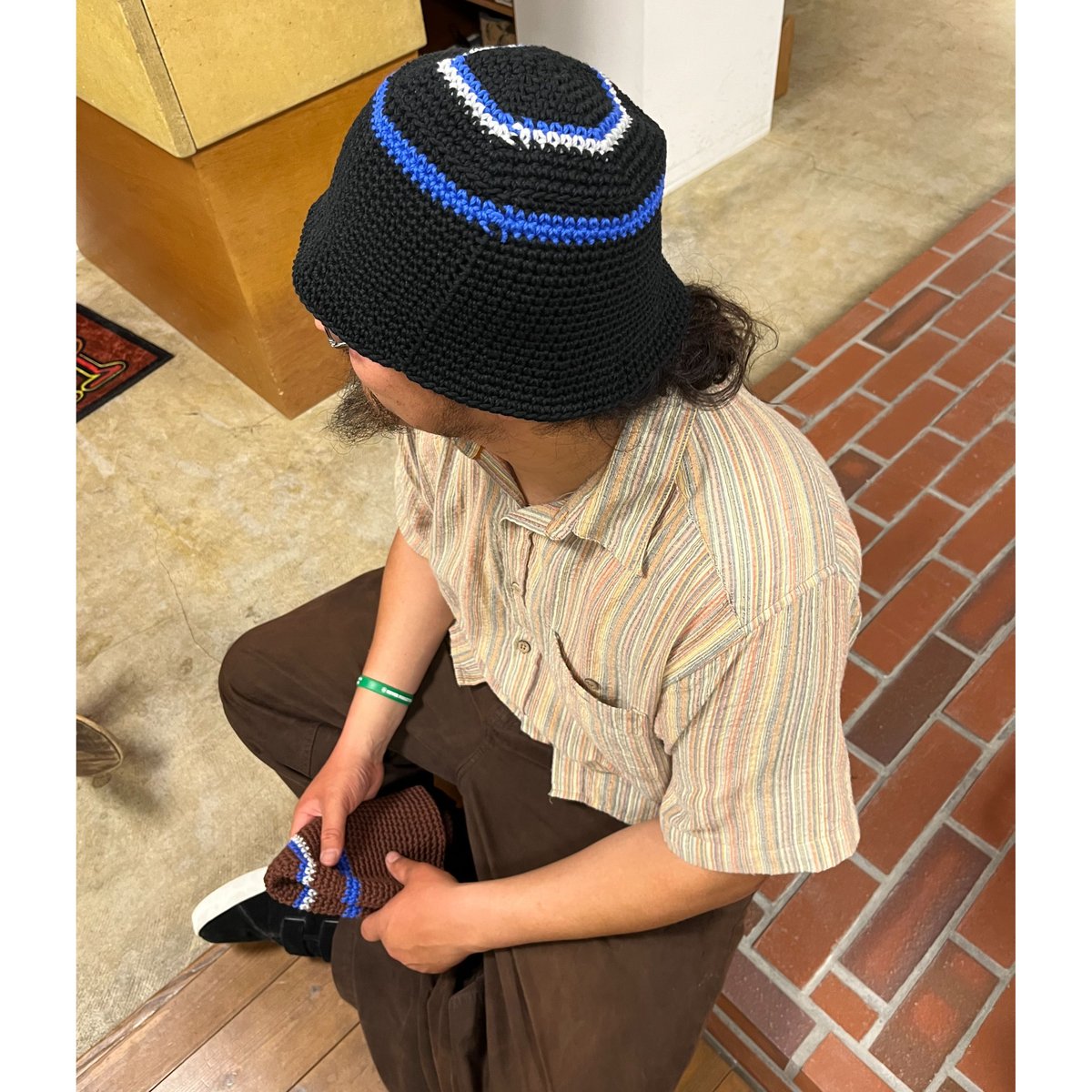 JHAKX コットンバケットハット ニット帽 JHAKX 