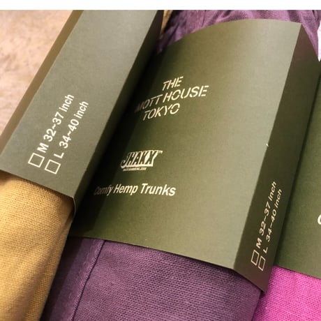 JHAKX + THE MOTT HOUSE TOKYO Comfy HEMP Trunks