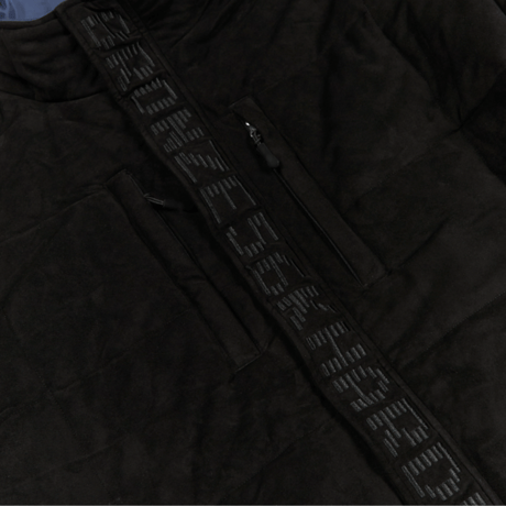 BRONZE 56K FAUX SUEDE PUFFER JACKET BLACK