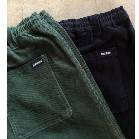 THEORIES "Shorts Lounge Corduroy" Forest Green