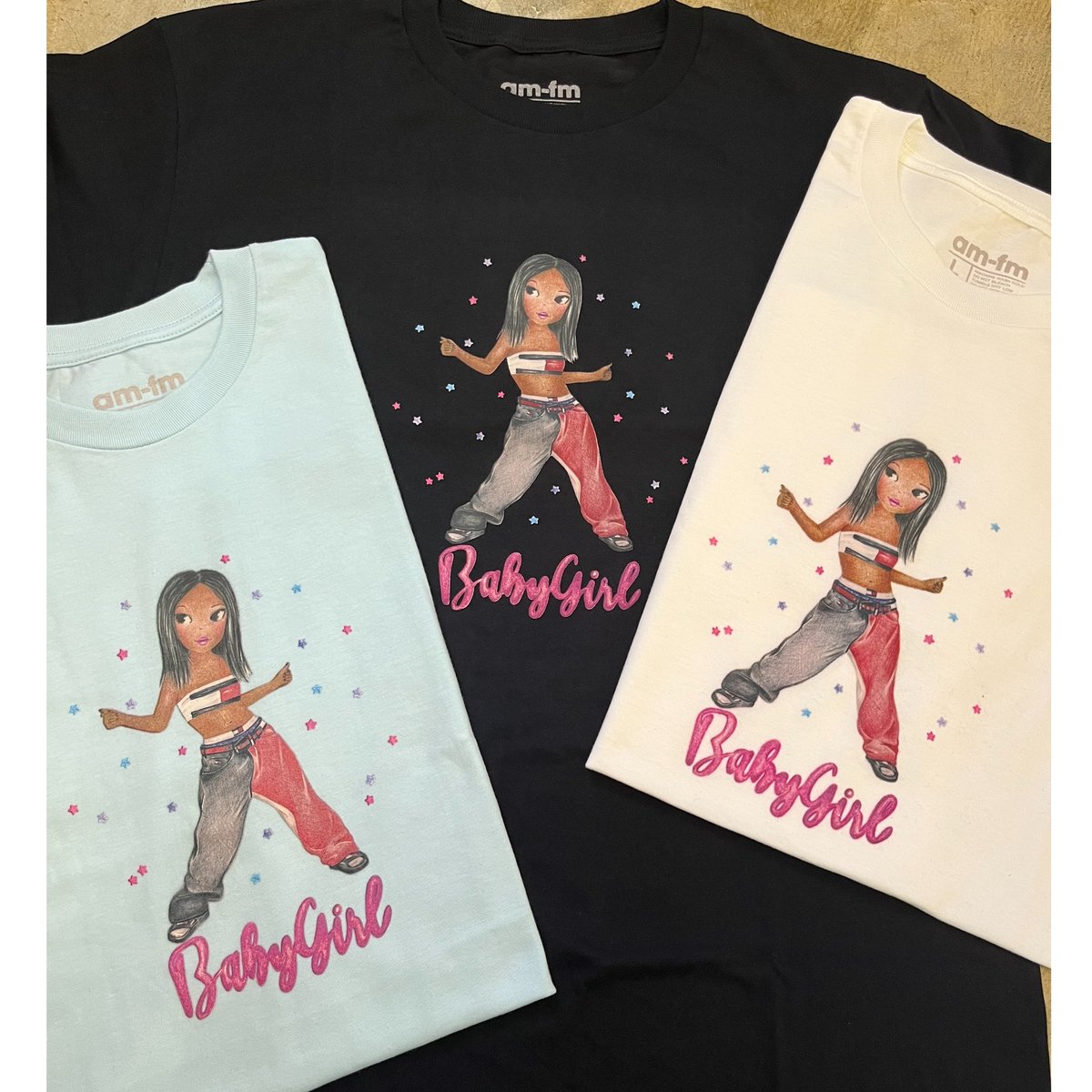 【am-fm equipment】BABY GIRL TEE プリントTシャツ AMFM