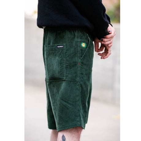 THEORIES "Shorts Lounge Corduroy" Forest Green