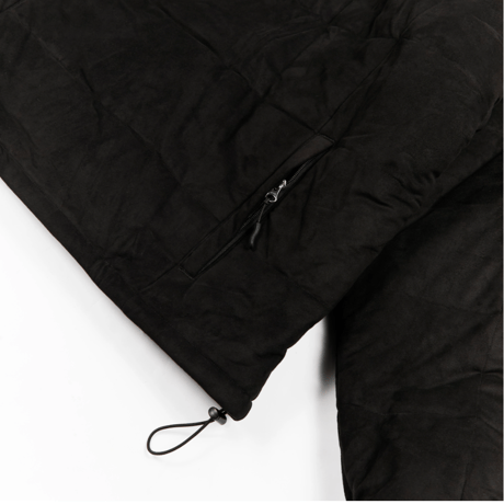 BRONZE 56K FAUX SUEDE PUFFER JACKET BLACK