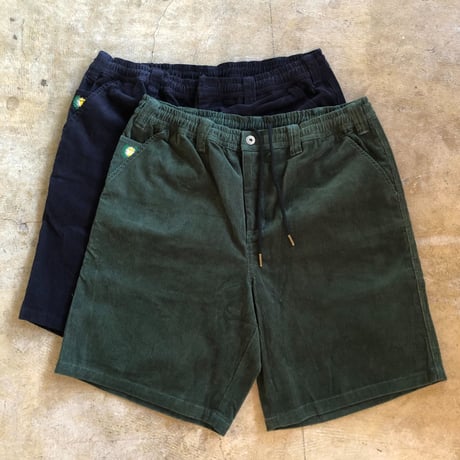 THEORIES "Shorts Lounge Corduroy" Forest Green