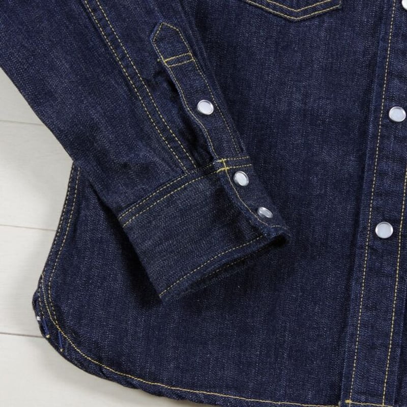 FLAT HEAD 長袖デニムウェスタンシャツ SILK BLEND DENIM SHIRTS