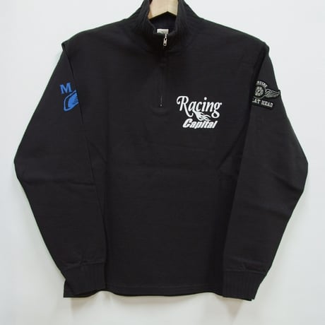 フラットヘッド　プルオーバーZipカットソー「RACING CAPITAL」