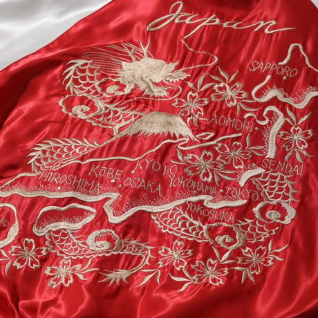 テーラー東洋 アセテートスーベニアジャケット “DRAGON HEAD” × “JAPAN MAP” TT15273-119