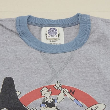 トイズマッコイ TOYS McCOY ポパイ 半袖 ミリタリー Tシャツ MILITARY TEE POPEYE "NAVY VP-ML-6" TMC2037