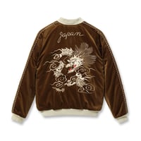 テーラー東洋　TT15792-138 別珍スーベニアジャケット　“WHITE DRAGON” × “BLACK EAGLE”