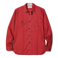 SUGAR CANE "FICTION ROMANCE"  シュガーケーン 8.5oz. RED WABASH STRIPE WORK SHIRT  ウォバッシュトライプワークシャツ　SC28340