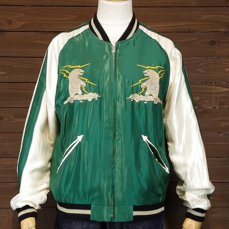 テーラー東洋　スカジャン　“ALASKAN FLAG × ALASKAN HUSKY”　TT15173 　145グリーン