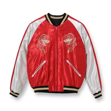 テーラー東洋 アセテートスーベニアジャケット “DRAGON HEAD” × “JAPAN MAP” TT15273-119