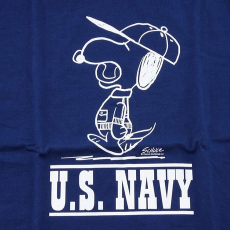 バズリクソンズ BUZZ RICKSON'S × PEANUTS 半袖 Tシャツ スヌーピー S/S T-SHIRT "U.S. NAVY" BR78685 東洋エンタープライズ
