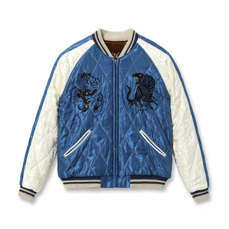 テーラー東洋　TT15792-138 別珍スーベニアジャケット　“WHITE DRAGON” × “BLACK EAGLE”