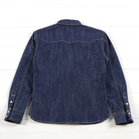 FLAT HEAD 長袖デニムウェスタンシャツ SILK BLEND DENIM SHIRTS 10oz MK-DS101