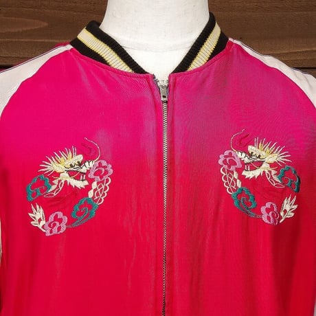 テーラー東洋　TT15053-119 Early 1950s Style Acetate Souvenir Jacket “TIGER HEAD” × “DRAGON” (AGING MODEL)