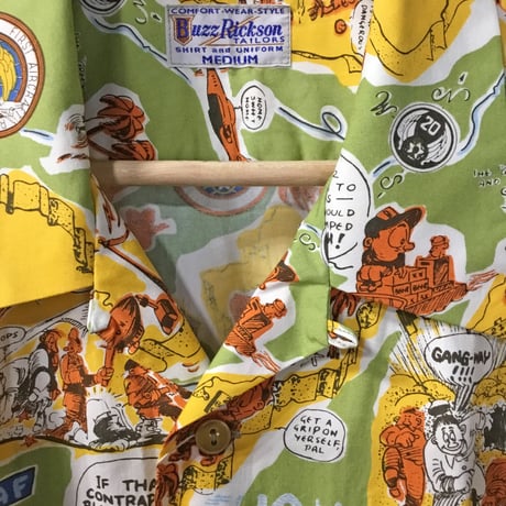 BUZZ RICKSON'S 半袖コットンオープンカラーシャツ「20TH AIR FORCE AIRCRAFT REPAIR UNITS」BR38670