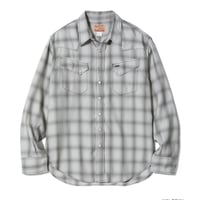 シュガーケーン　SC29688 / OMBRE CHECK WESTERN SHIRT　GRAY/Mサイズ