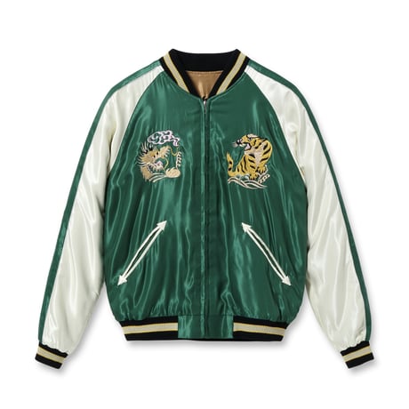 テーラー東洋 アセテートスーベニアジャケット “DRAGON & TIGER” × “EAGLE” TT15542-137　Mサイズ