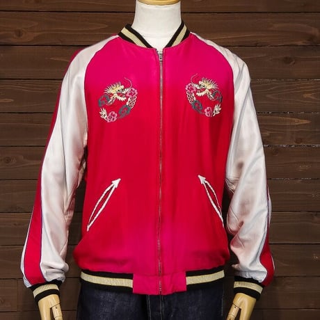 テーラー東洋　TT15053-119 Early 1950s Style Acetate Souvenir Jacket “TIGER HEAD” × “DRAGON” (AGING MODEL)