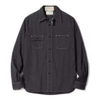 SUGARCANEシュガーケーン　SC29585　FICTION ROMANCE 8.5oz. BLACK WABASH STRIPE WORK SHIRT
