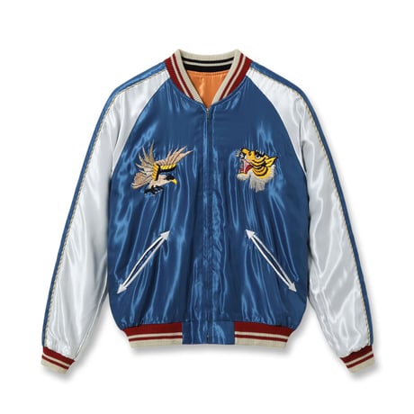 テーラー東洋　TT15877-125 / Mid 1950s Style Acetate Souvenir Jacket “TIGER HEAD” × “JAPAN MAP”