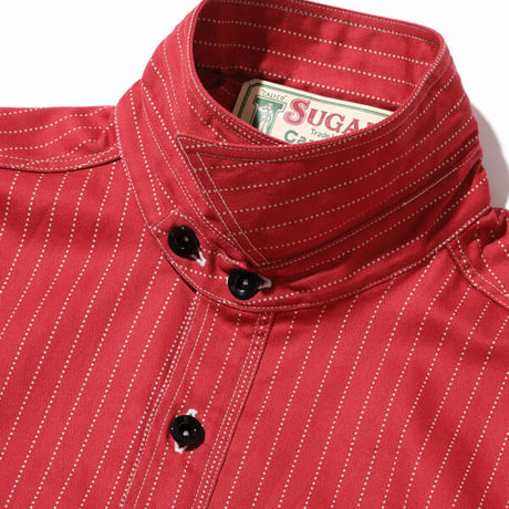 SUGAR CANE "FICTION ROMANCE"  シュガーケーン 8.5oz. RED WABASH STRIPE WORK SHIRT  ウォバッシュトライプワークシャツ　SC28340