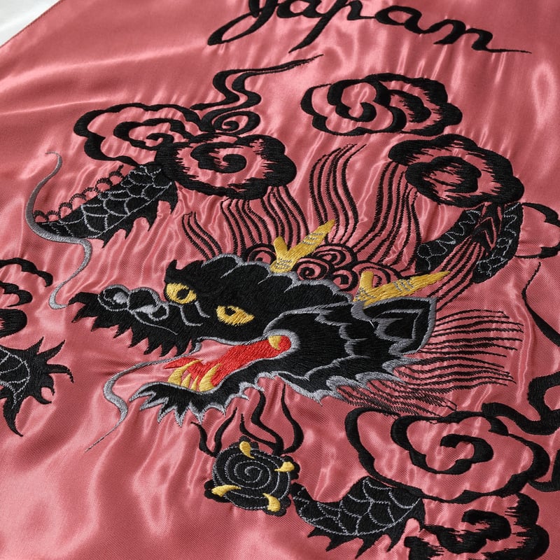 m*o様 PINK DRAGON ブラック刺繍ジャケットビンテージ 超目玉伝説原宿ピンクドラゴンエイティーズ》後世資料クラス80年代初期
