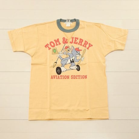 トイズマッコイ TOYS McCOY トム＆ジェリー  MILITARY TEE TOM & JERRY "AVIATION SECTION" TMC2015