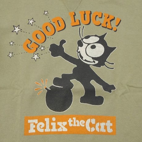 トイズマッコイ Ｔシャツ TOYS McCOY ミリタリーTシャツ FELIX THE CAT"GOOD LUCK!"   TMC2001