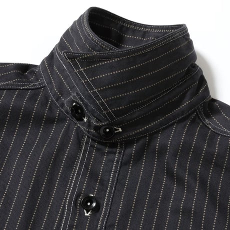 SUGARCANEシュガーケーン　SC29585　FICTION ROMANCE 8.5oz. BLACK WABASH STRIPE WORK SHIRT