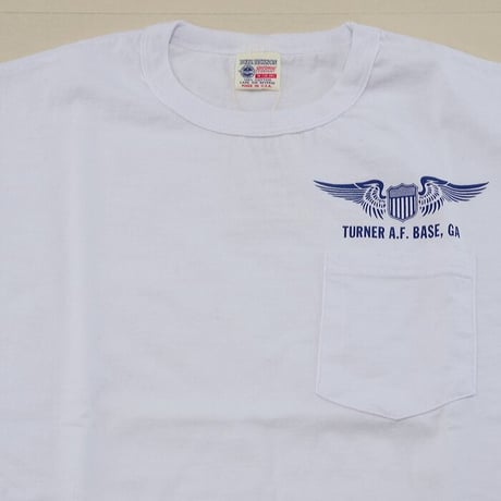 バズリクソンズ　BUZZ RICKSON'S 半袖 ポケット Tシャツ TURNER A.F. BASE プリント BR78710 東洋エンタープライズ