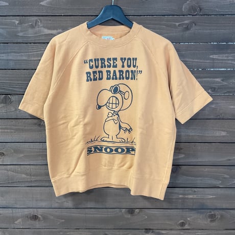 トイズマッコイ　SHORT SLEEVE SWEAT SHIRT SNOOPY " CURSE YOU, RED BARON! "TMC2420