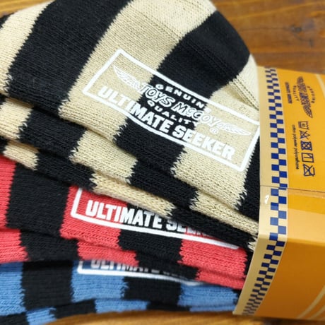 トイズマッコイ　TOYS McCOY　3-PACK BORDERED BOOTS SOCKS　TMA2210